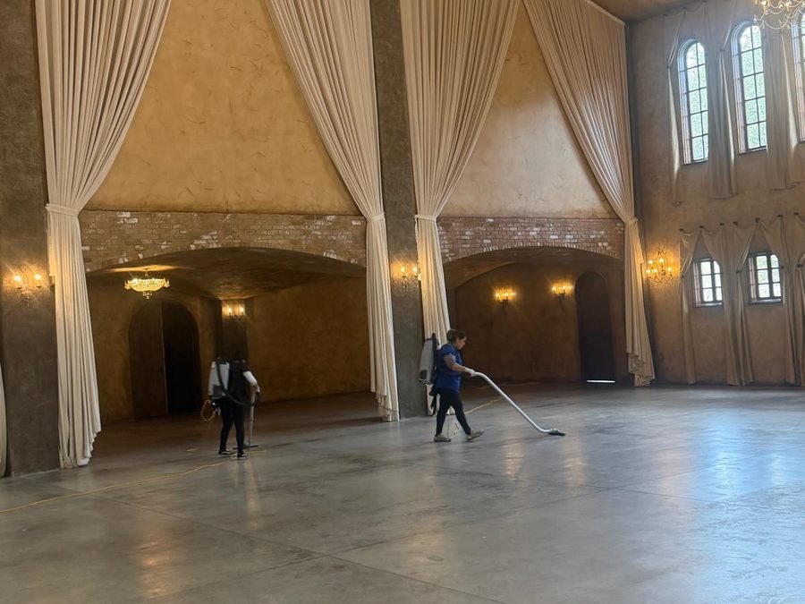 Ali's Star crew on a commercial cleaning job